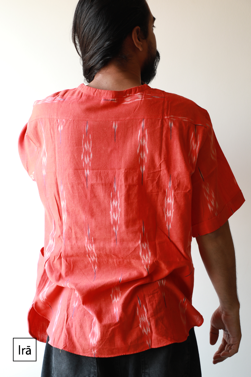 Kangaroo Pocket - Ikat Orange