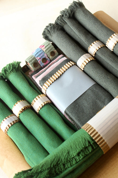 Forest and Stone Spun Table Linen Set of 6