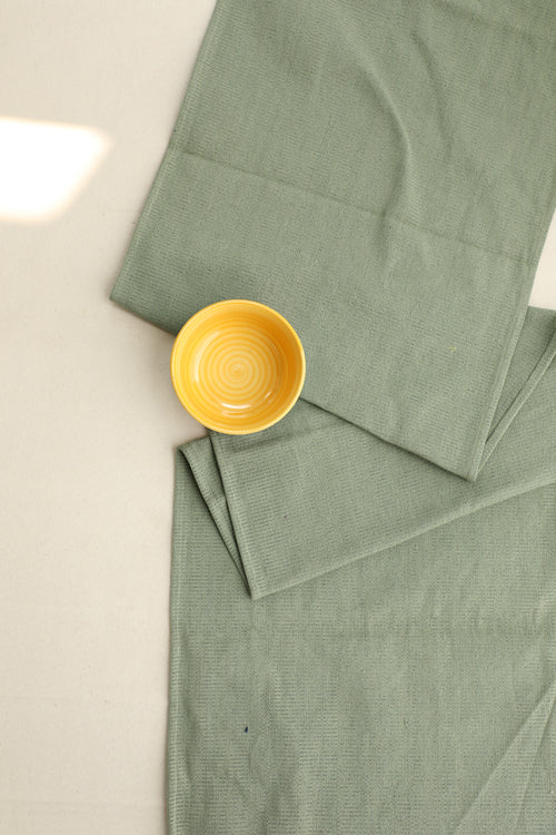 Sage and Stone Grey Handspun Spun Table Linen Set of 6
