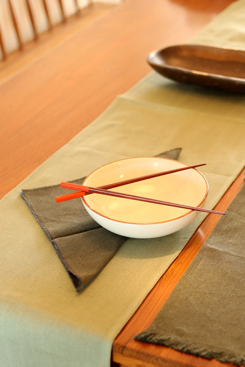 Sage and Stone Grey Handspun Spun Table Linen Set of 6