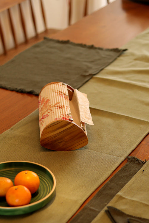 Sage and Stone Grey Handspun Spun Table Linen Set of 6