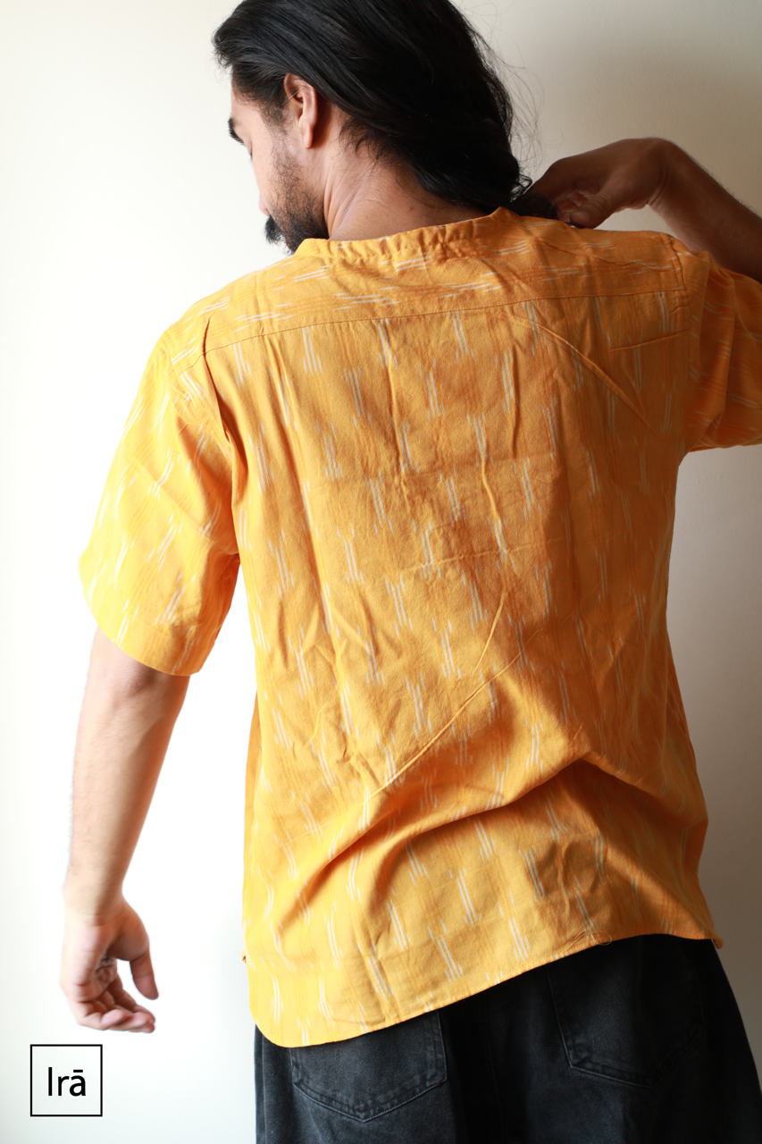 Classic Yellow Ikat Kurta