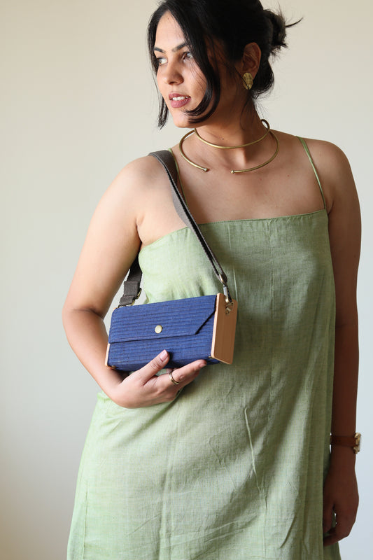 Navy Blue Mini Clutch