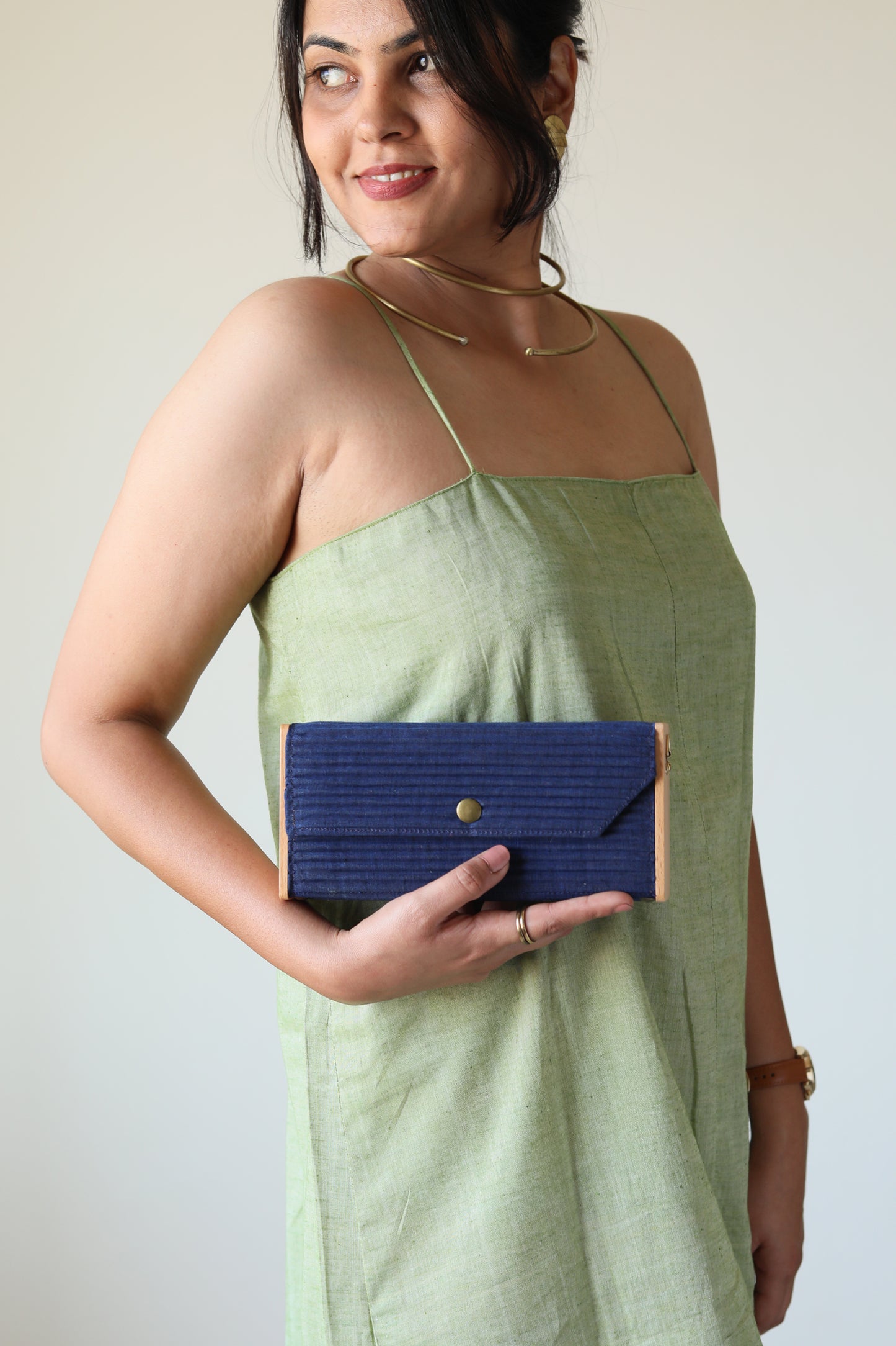 Navy Blue Mini Clutch