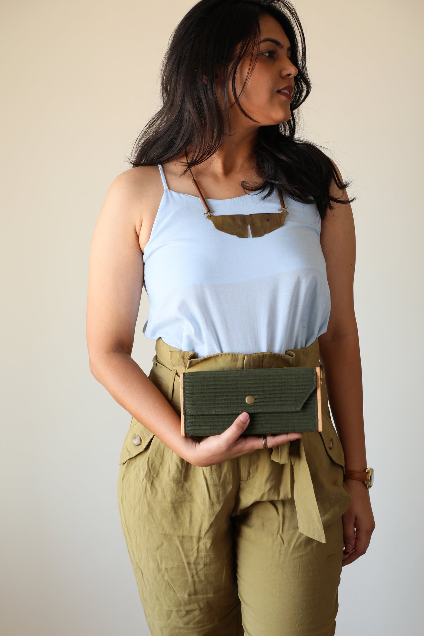 Olive Green Mini Clutch