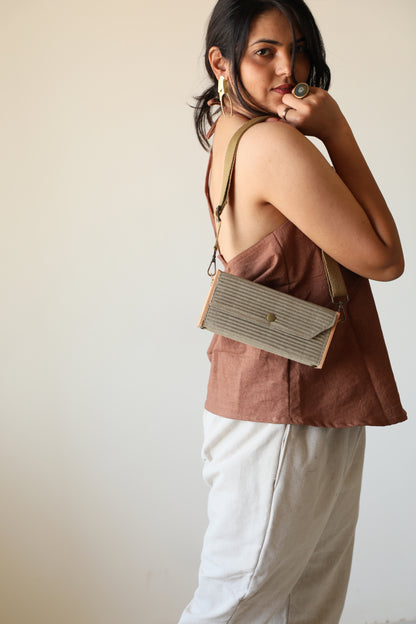 Solid Khaki Mini Clutch