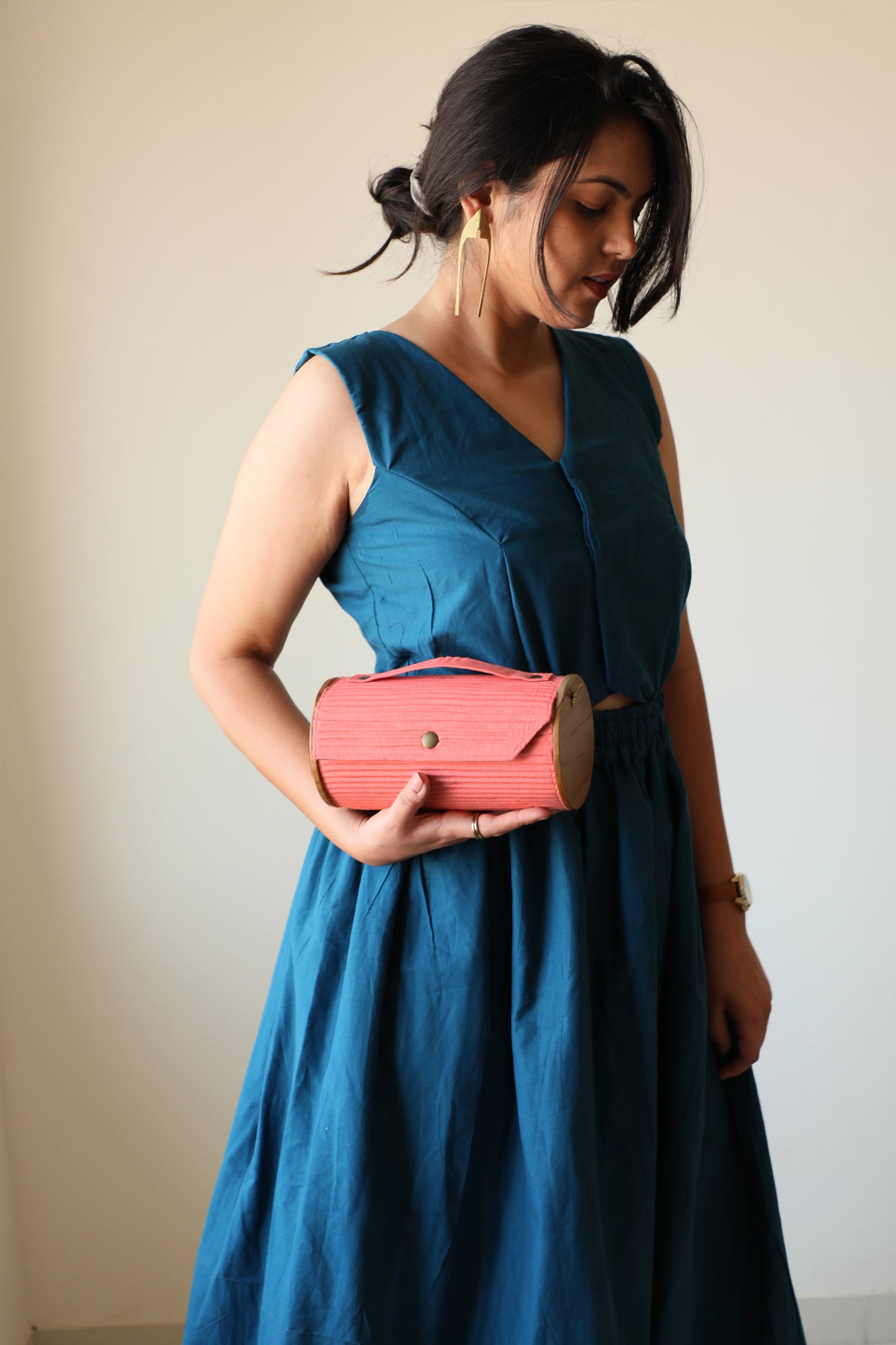 Wild Peach Round Clutch