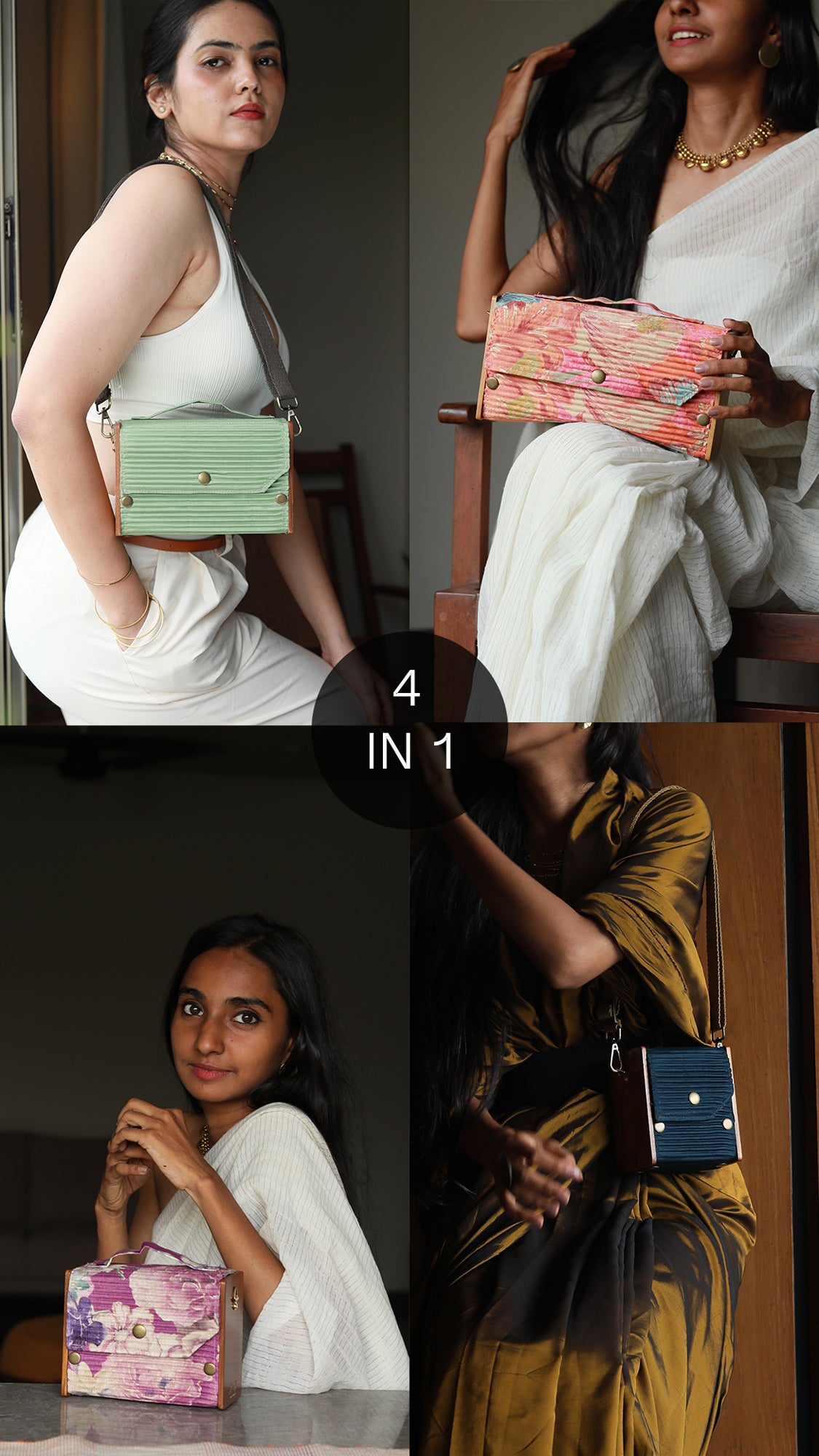 Baarish 4 in 1 Box clutch