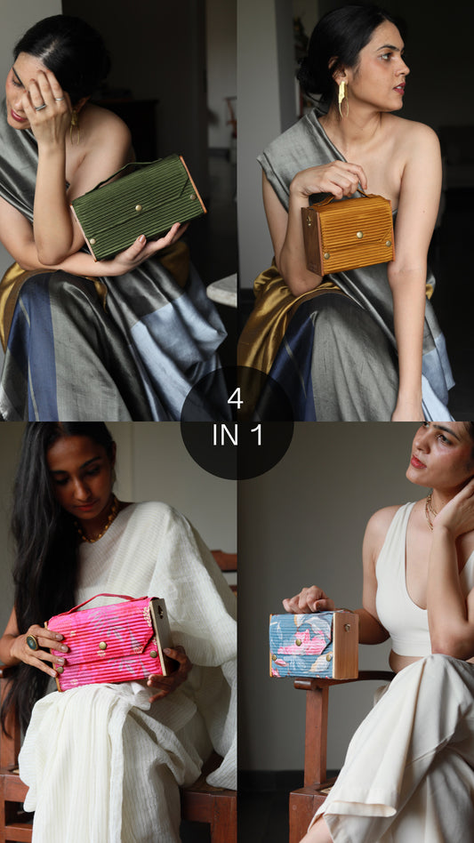 Brishti 4 in 1 Box clutch