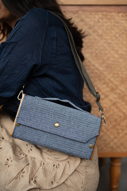 DOVE & SLATE Box Clutch - Changeable Sleeve