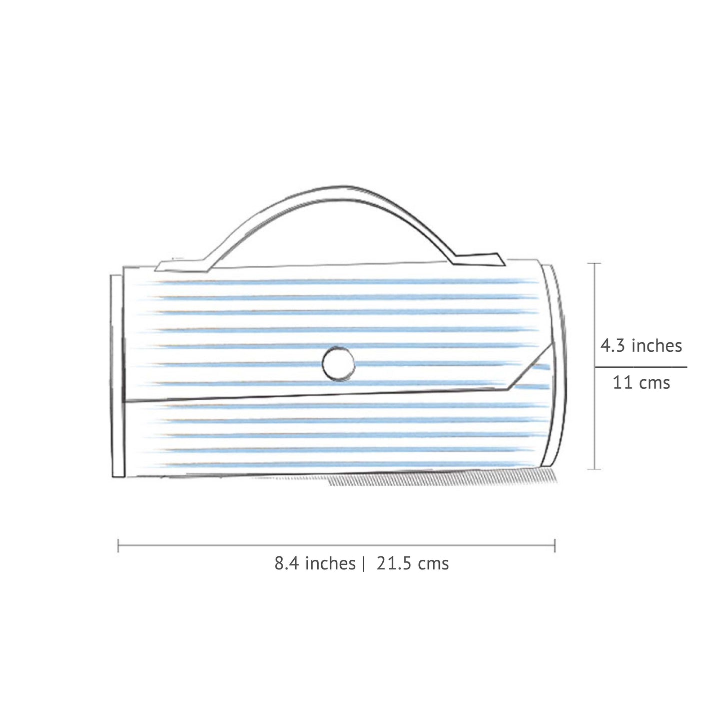 ASH GRAY Round Clutch - Single Sleeve