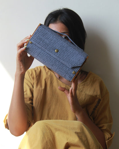 MAUVE & OAT Box Clutch - Changeable Sleeve