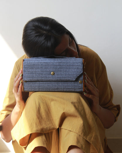 MAUVE & OAT Box Clutch - Changeable Sleeve