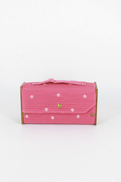 MAUVE & OAT Box Clutch - Changeable Sleeve