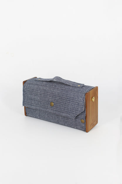 MAUVE & OAT Box Clutch - Changeable Sleeve