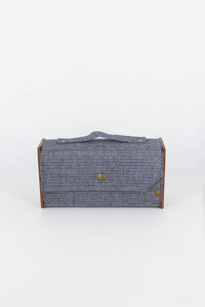 MAUVE & OAT Box Clutch - Changeable Sleeve