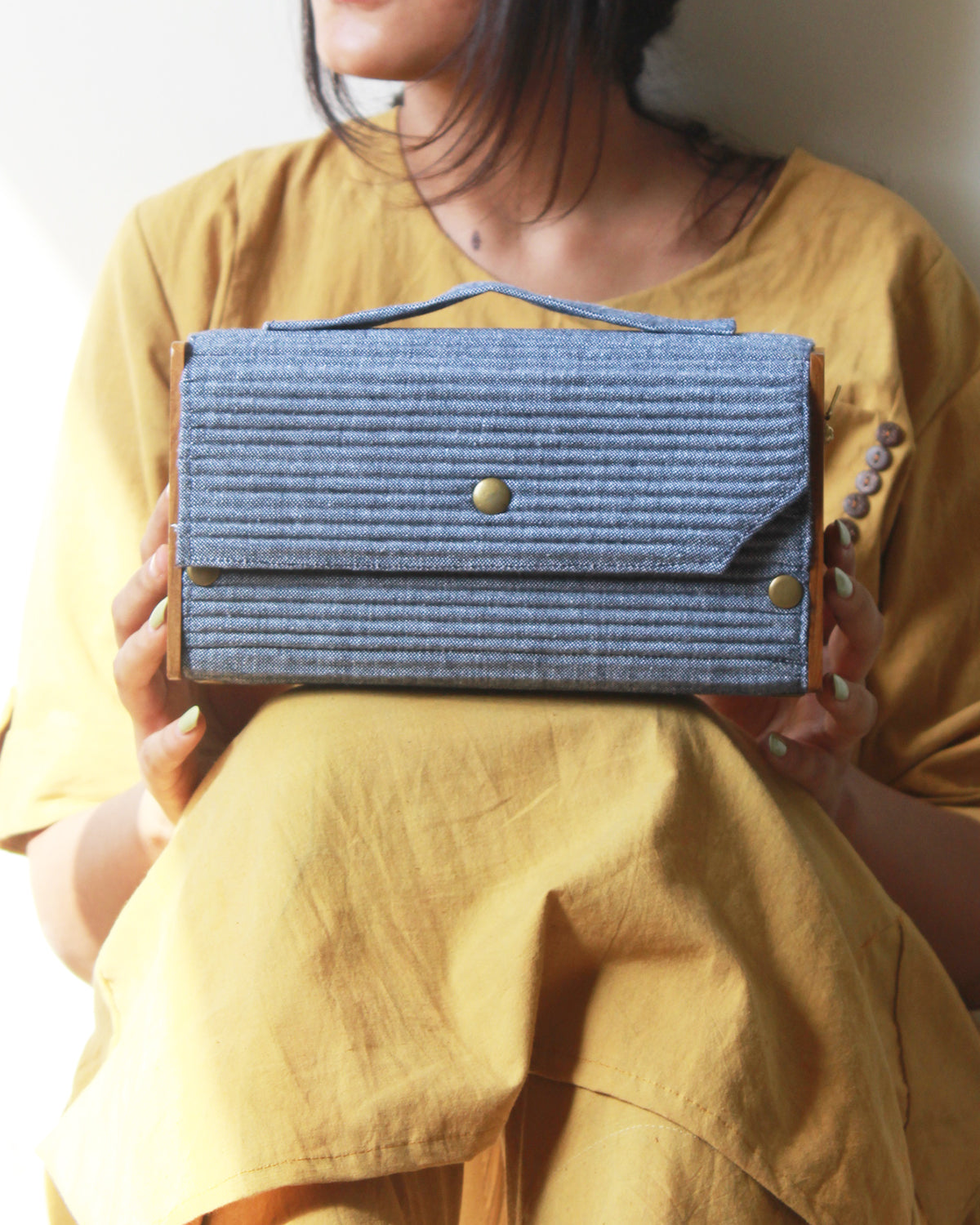 MAUVE & OAT Box Clutch - Changeable Sleeve