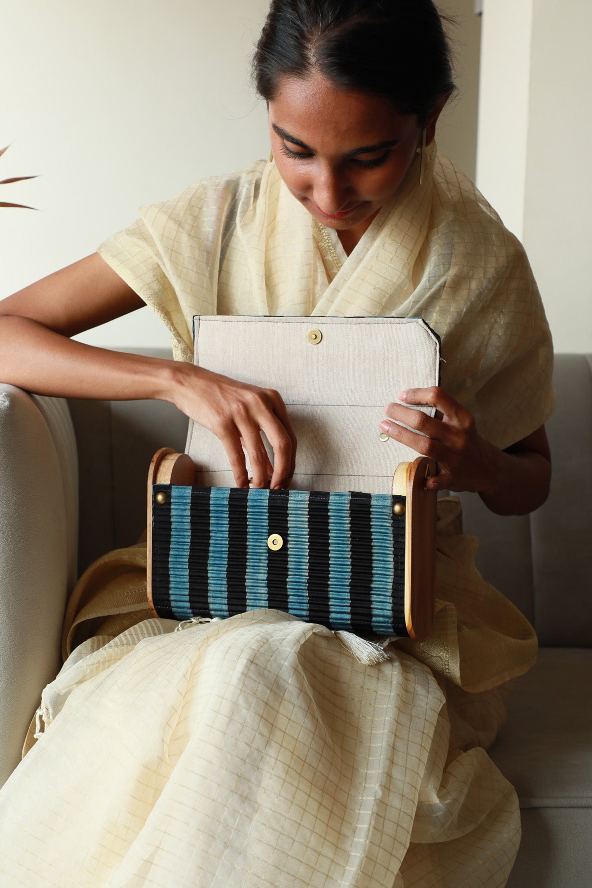 Harir upcycled Capsule Clutch