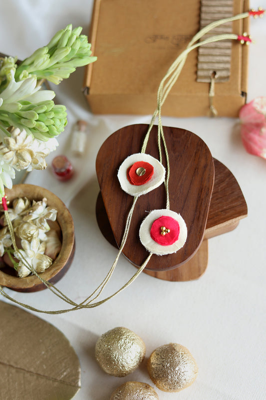 Lukka Chuppi Upcycled Rakhi#15 Set of 2