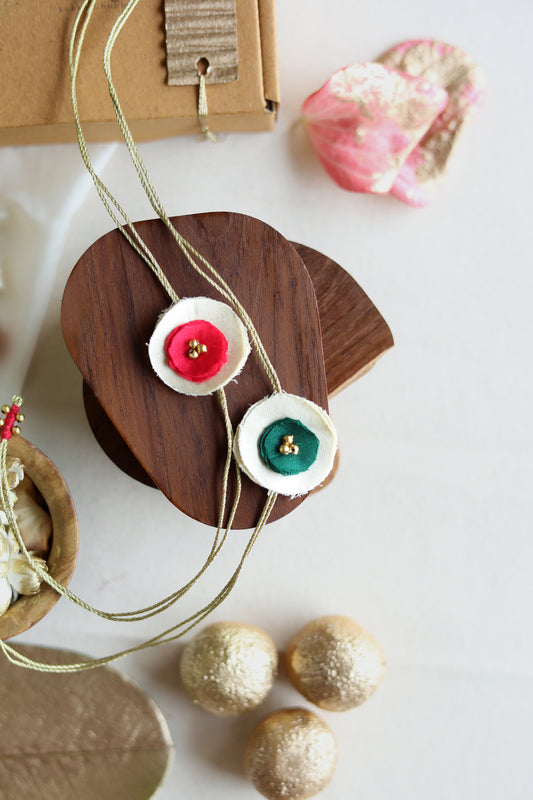 Lukka Chuppi Upcycled Rakhi#16 - set of 2