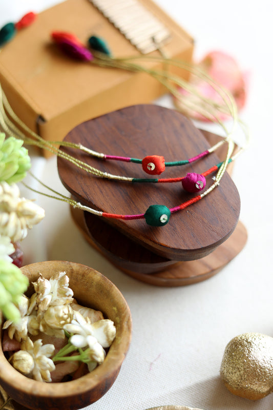 Lukka Chuppi Upcycled Rakhi#22 - set of 2