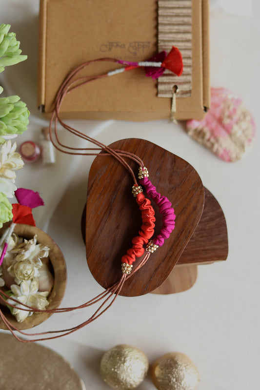 Lukka Chuppi Upcycled Rakhi#3 set of 2