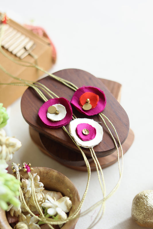 Lukka Chuppi Upcycled Rakhi#8 Set of 3