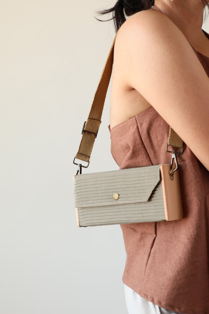 Solid Khaki Mini Clutch