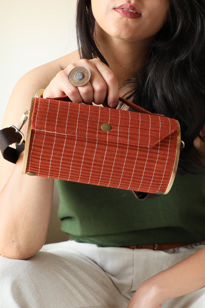 Earthen Hue Round Clutch