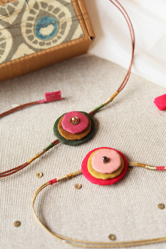 Upcycled Artisanal Rakhi#10 - set of 2