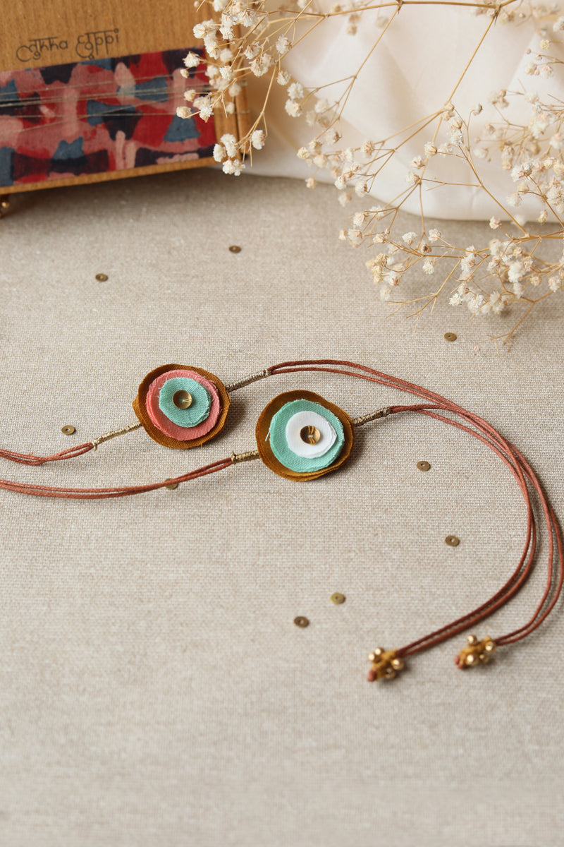 Upcycled Artisanal Rakhi#16 - set of 2