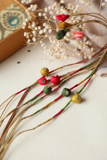 Upcycled Artisanal Rakhi#18 set of 6