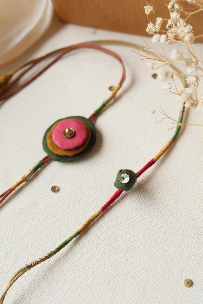 Upcycled Artisanal Rakhi#26 - set of 2