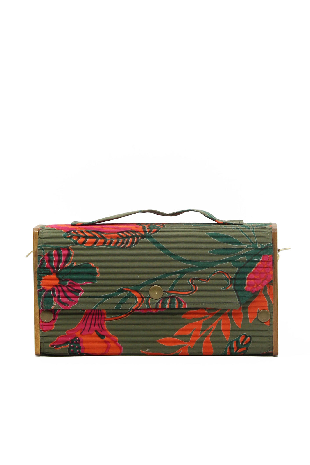 Garden Gala & Solid Pink Box Clutch - Changeable Sleeve