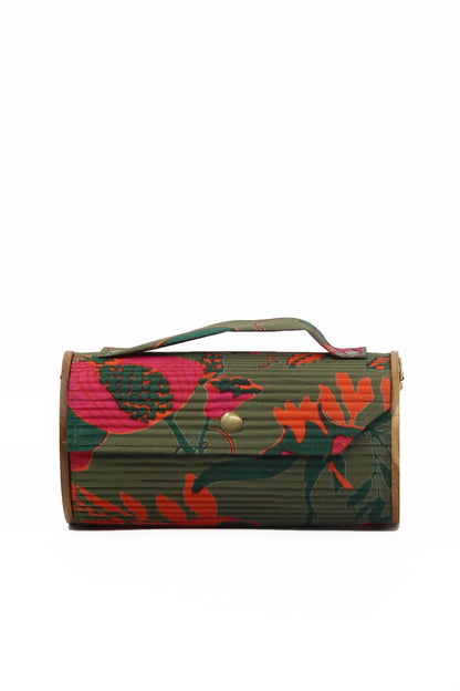 Garden Gala & Saffron Sun Round Clutch - Changeable Sleeve