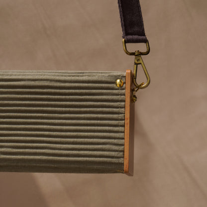 Solid Khaki Mini Clutch