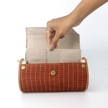 Earthen Hue Round Clutch - Changeable Sleeve Set