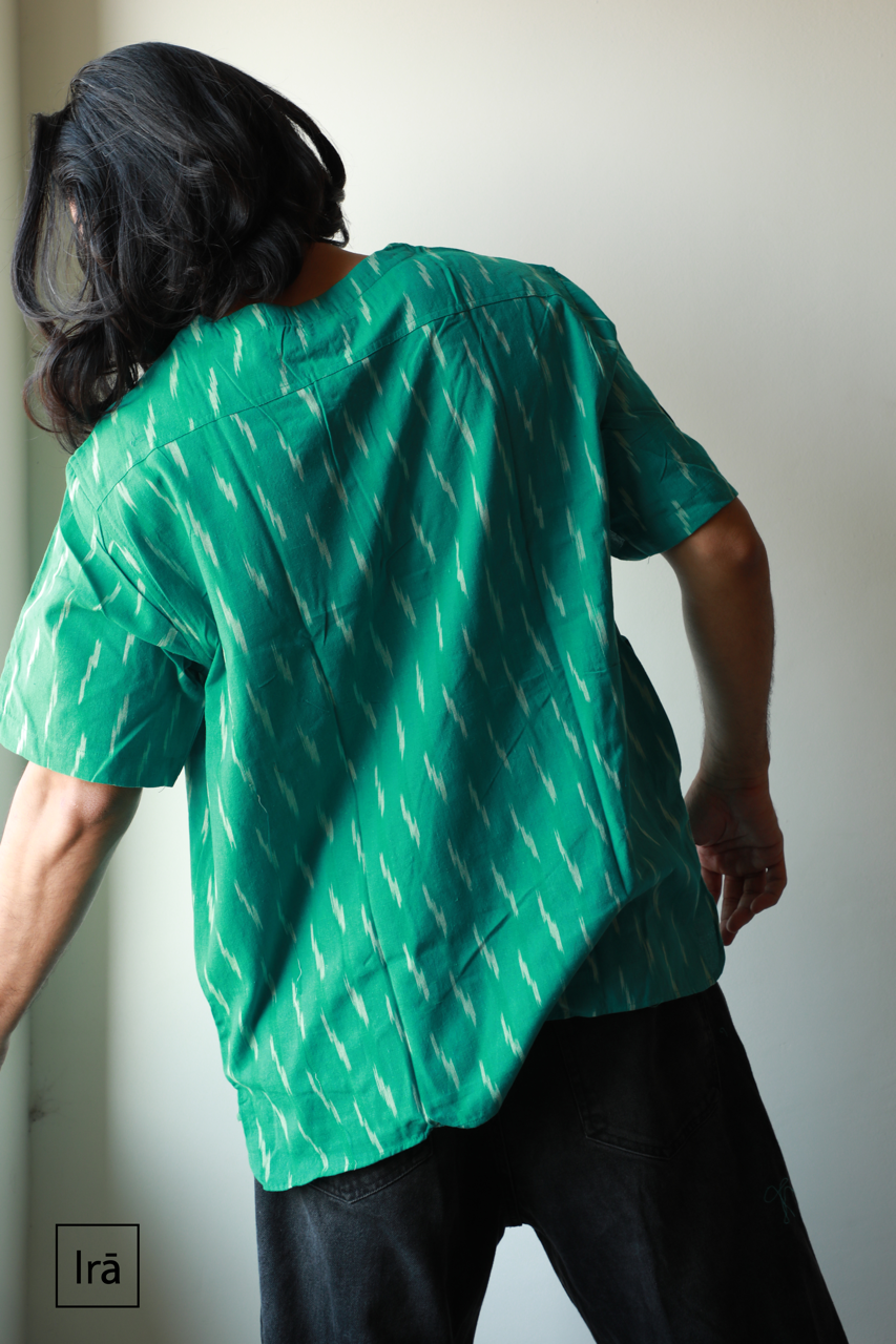 Classic Kurta - Ikat Green